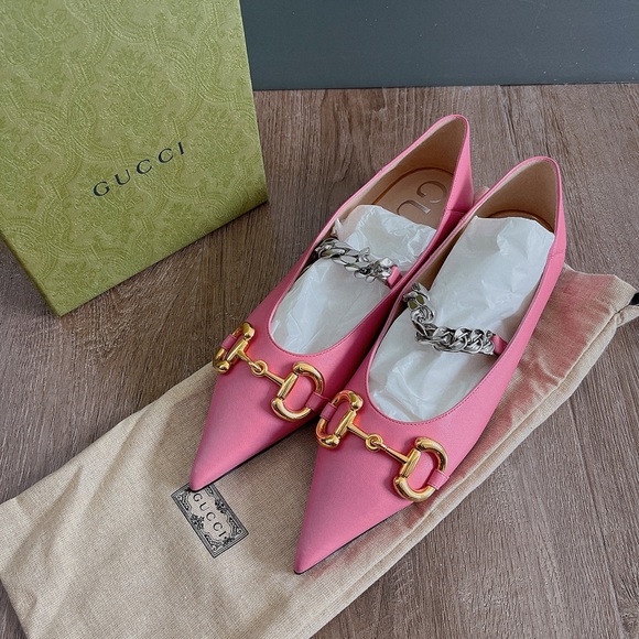 Gucci leather ballet flat with Horsebit